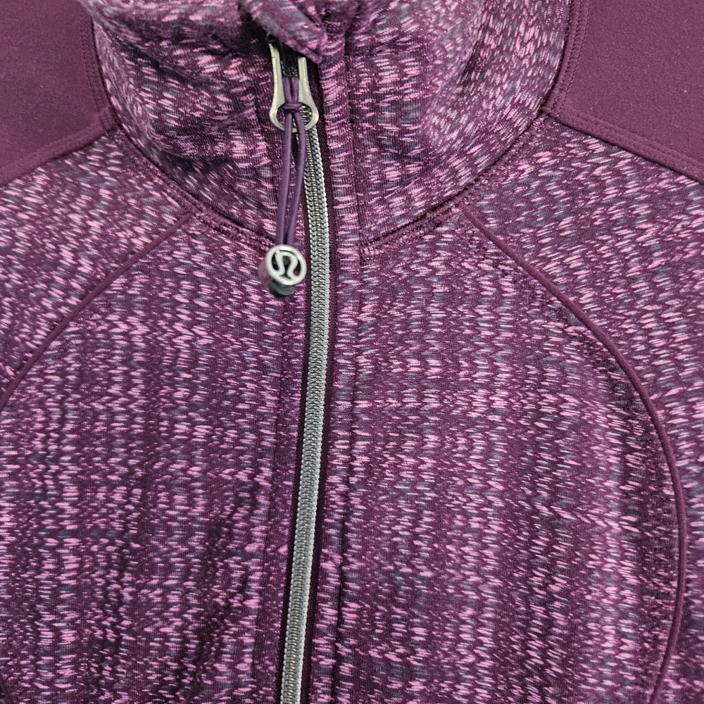 LULULEMON Zip Up Jacket - Raspberry, Wine, Plaid - Picture 3 of 6